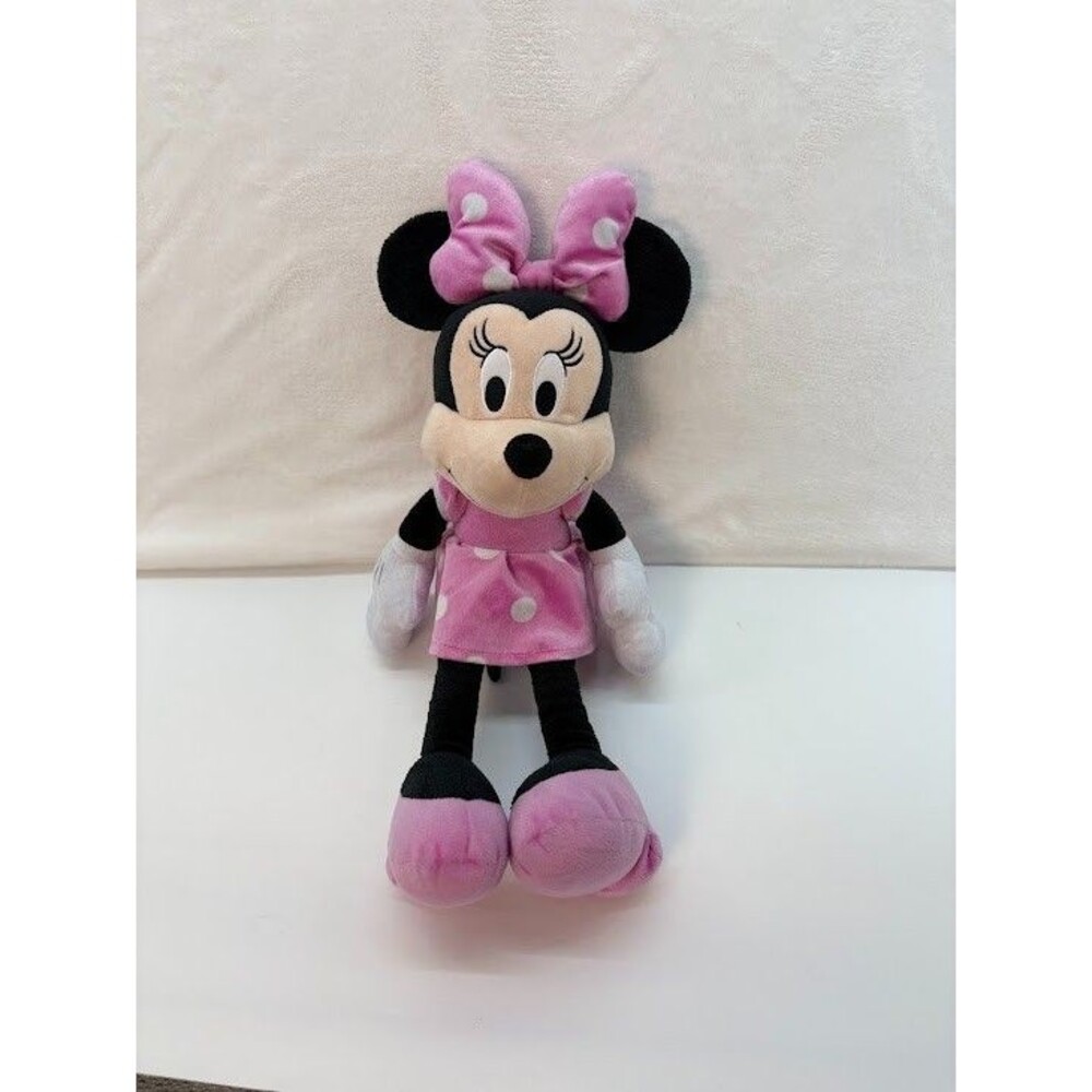 Minnie Mouse Plush 10" Disney Store‎ Pink Dress Bow Shoes Stuffed Animal